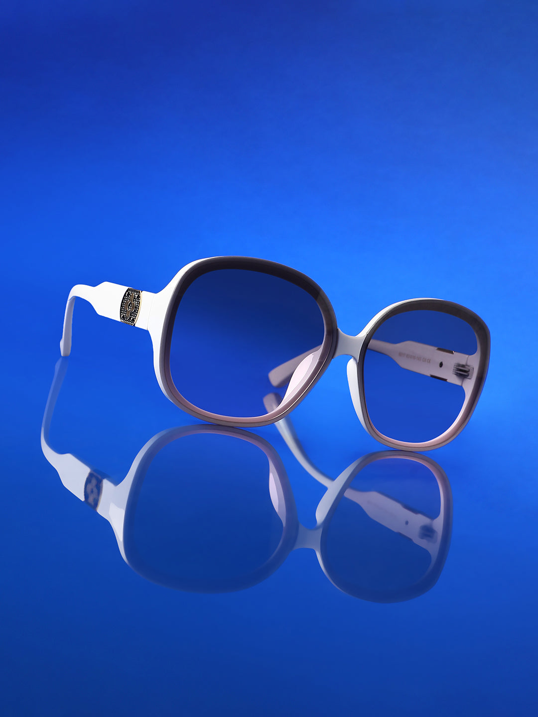 Gradient Butterfly Sunglasses - White