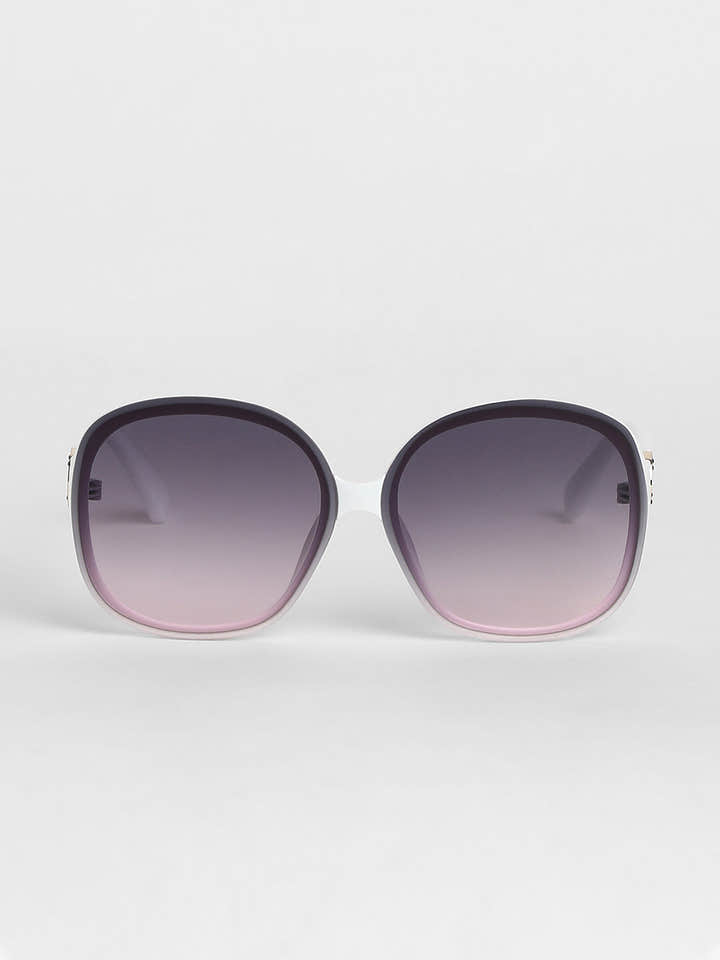 Gradient Butterfly Sunglasses - White
