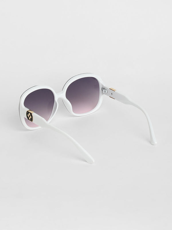 Gradient Butterfly Sunglasses - White