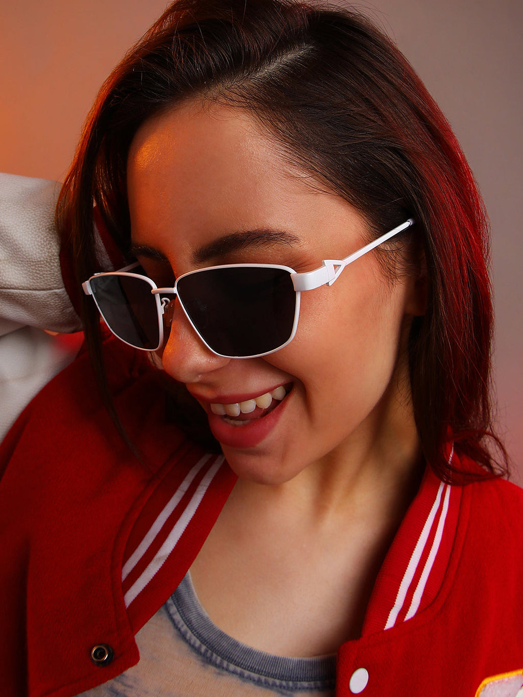 Full Rim Shield Sunglasses - White