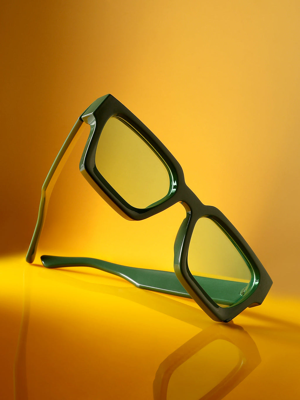 Chunky Wayfarer Sunglasses - Green