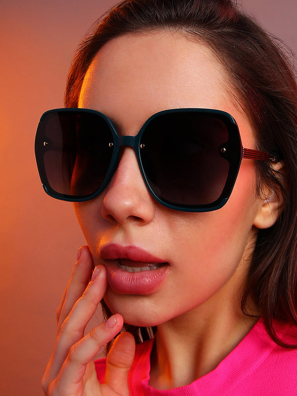 Block Oversized Sunglasses - Green