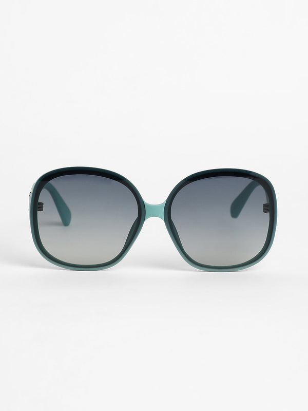 The Clover Oversized Sunglasses - Sea Green