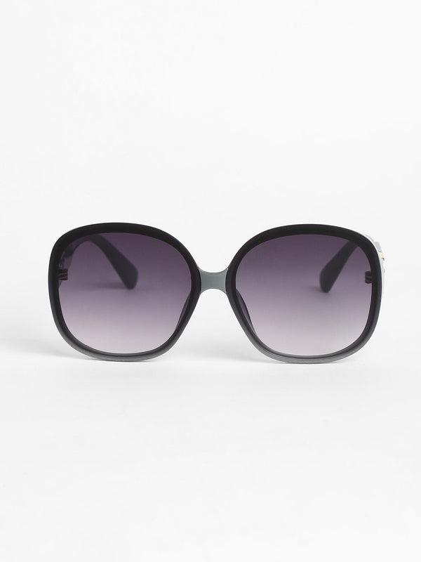 The Clover Oversized Sunglasses - Moon Grey