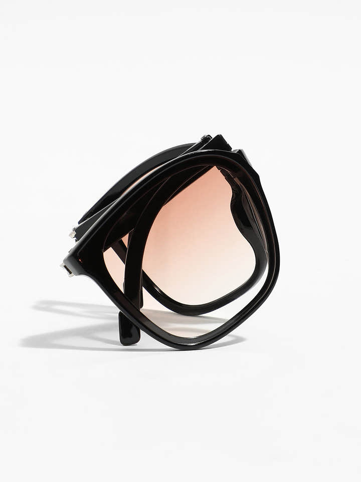 The Voyage Foldable Wayfarer Sunglasses - Onyx Black