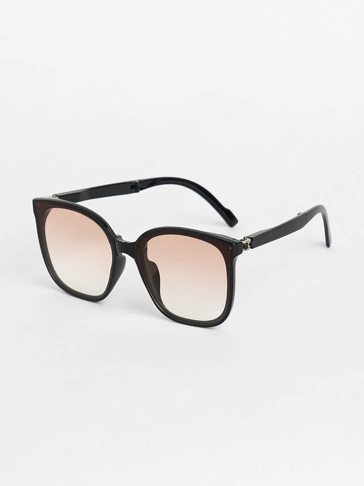 The Voyage Foldable Wayfarer Sunglasses - Onyx Black