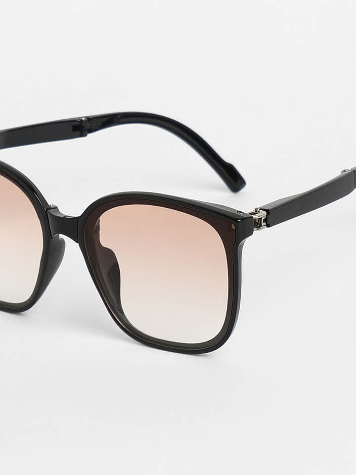 The Voyage Foldable Wayfarer Sunglasses - Onyx Black