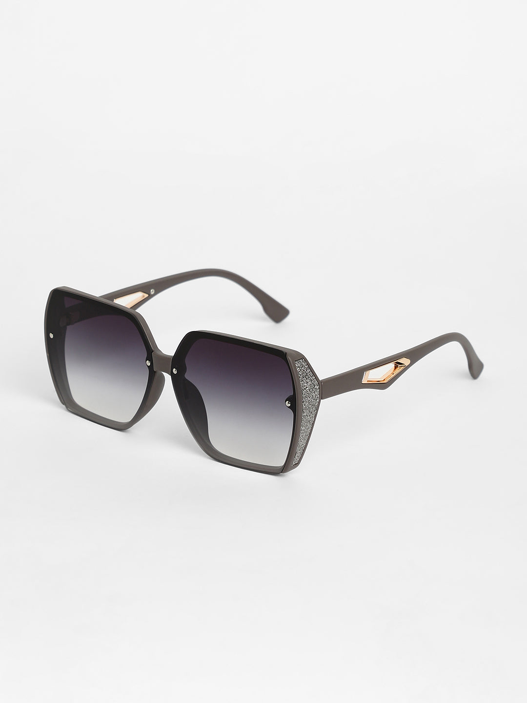 The Glint Block Oversized Sunglasses - Graphite Grey