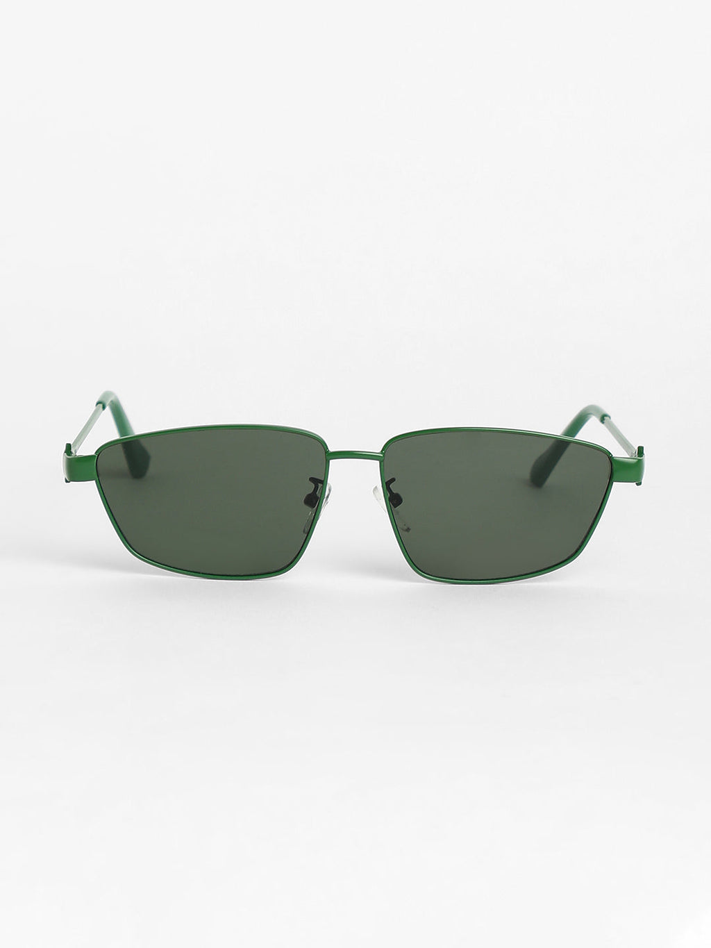 The Spear Rectangular Sunglasses - Forest Green