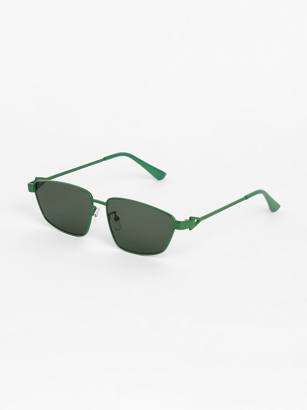 The Spear Rectangular Sunglasses - Forest Green