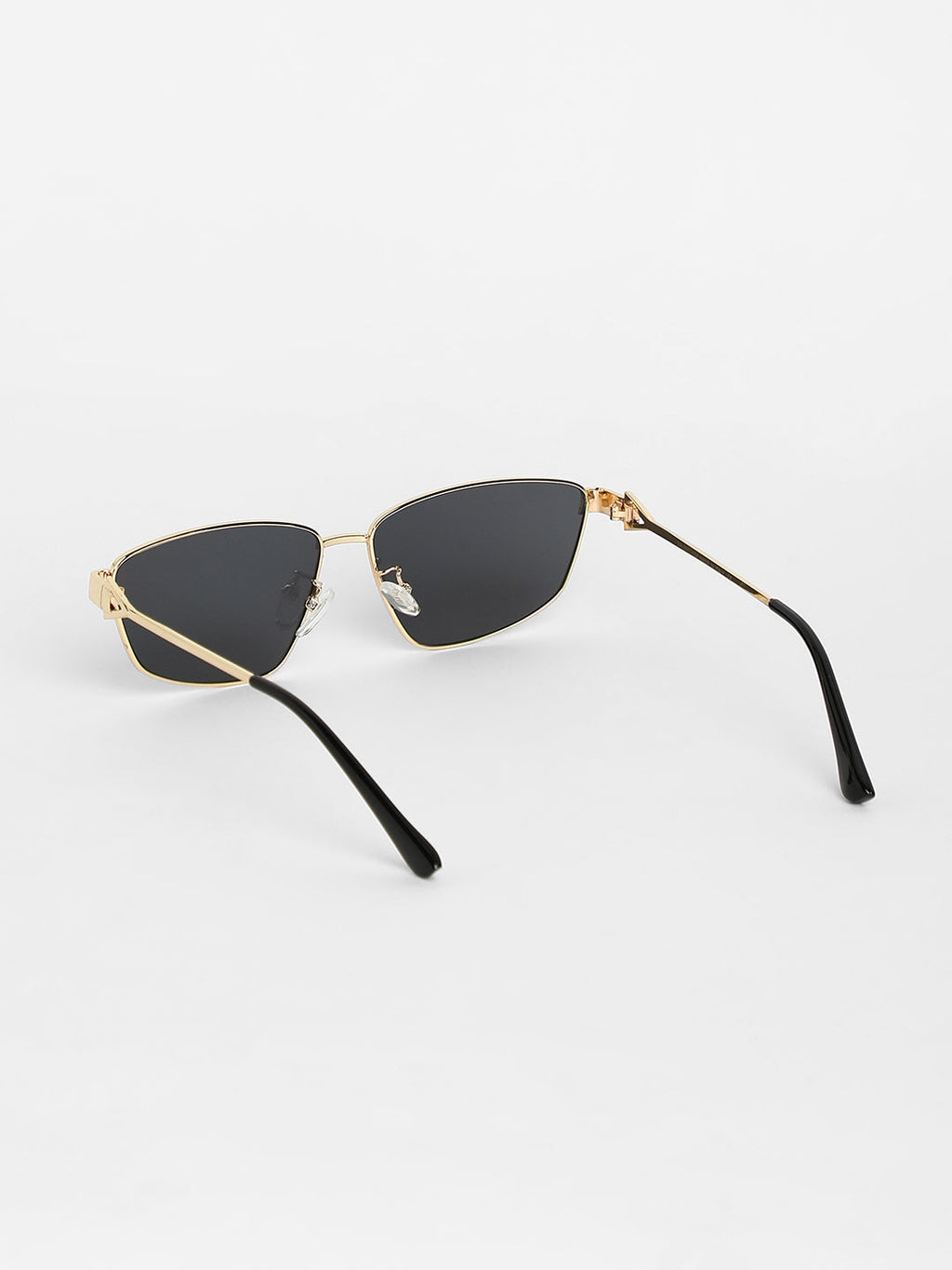 The Spear Rectangular Sunglasses - Champayne Gold