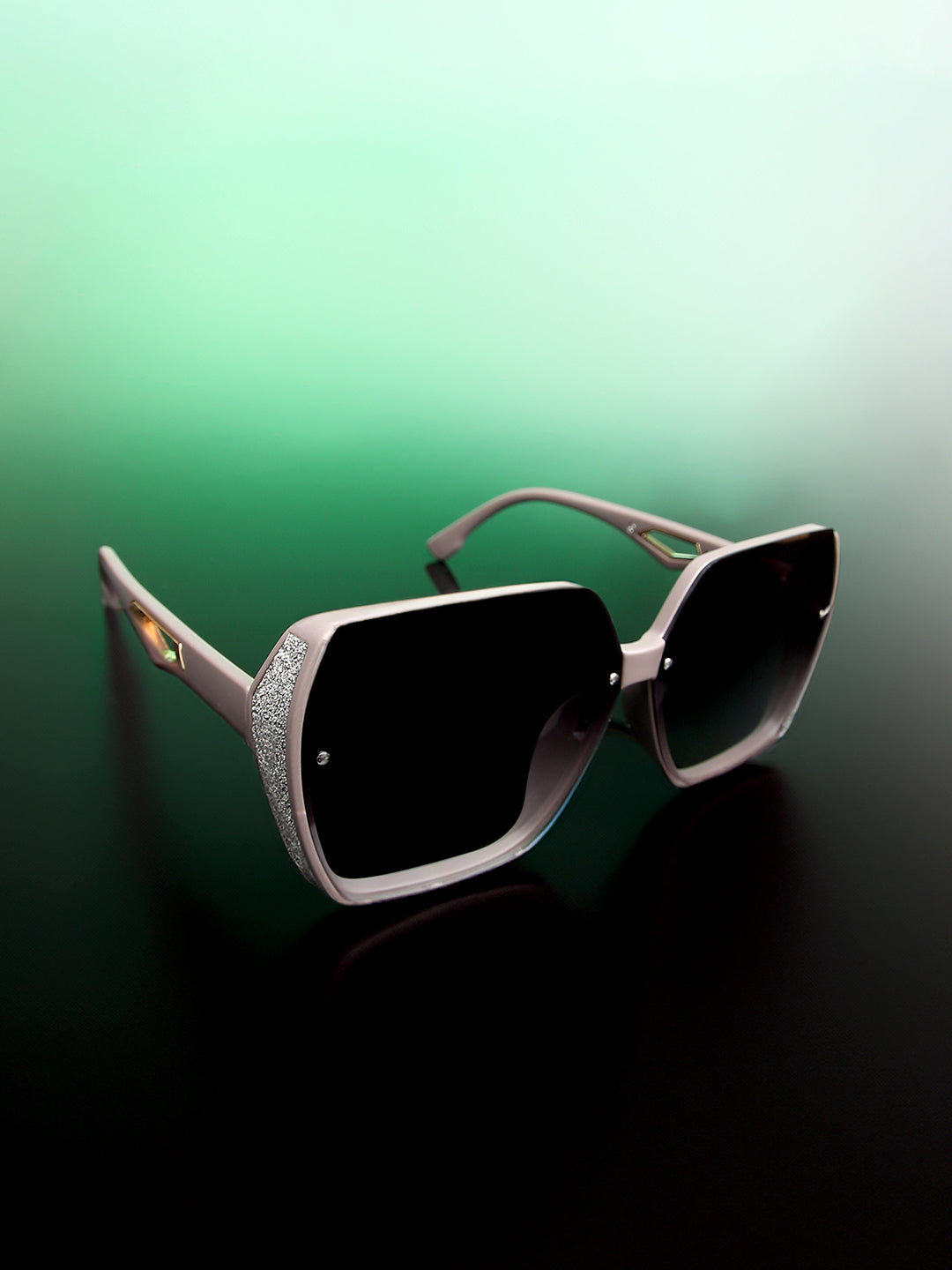 The Glint Block Oversized Sunglasses - Saltbox Beige