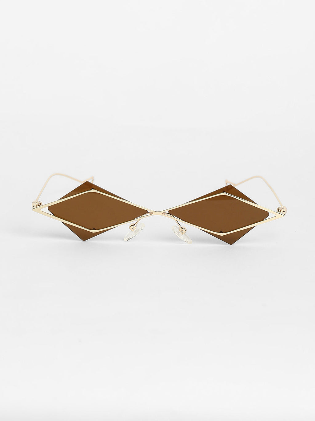 The Diamond Geometrical Sunglasses - Chestnut Brown