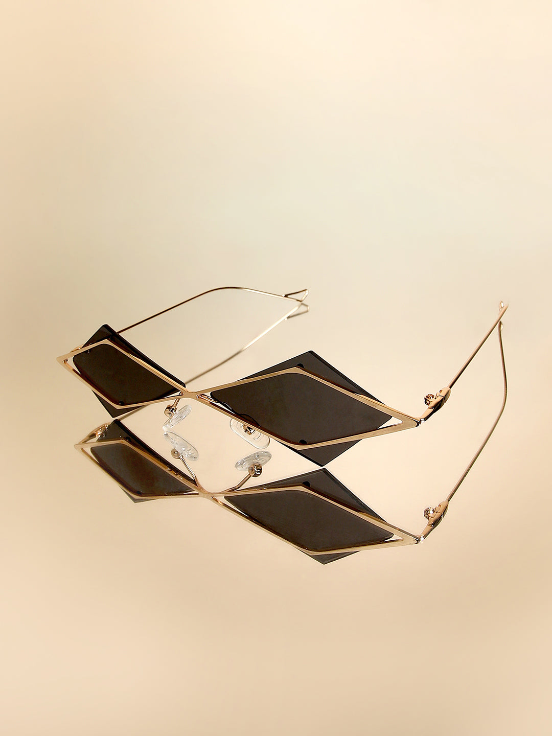 The Diamond Geometrical Sunglasses - Midnight Black