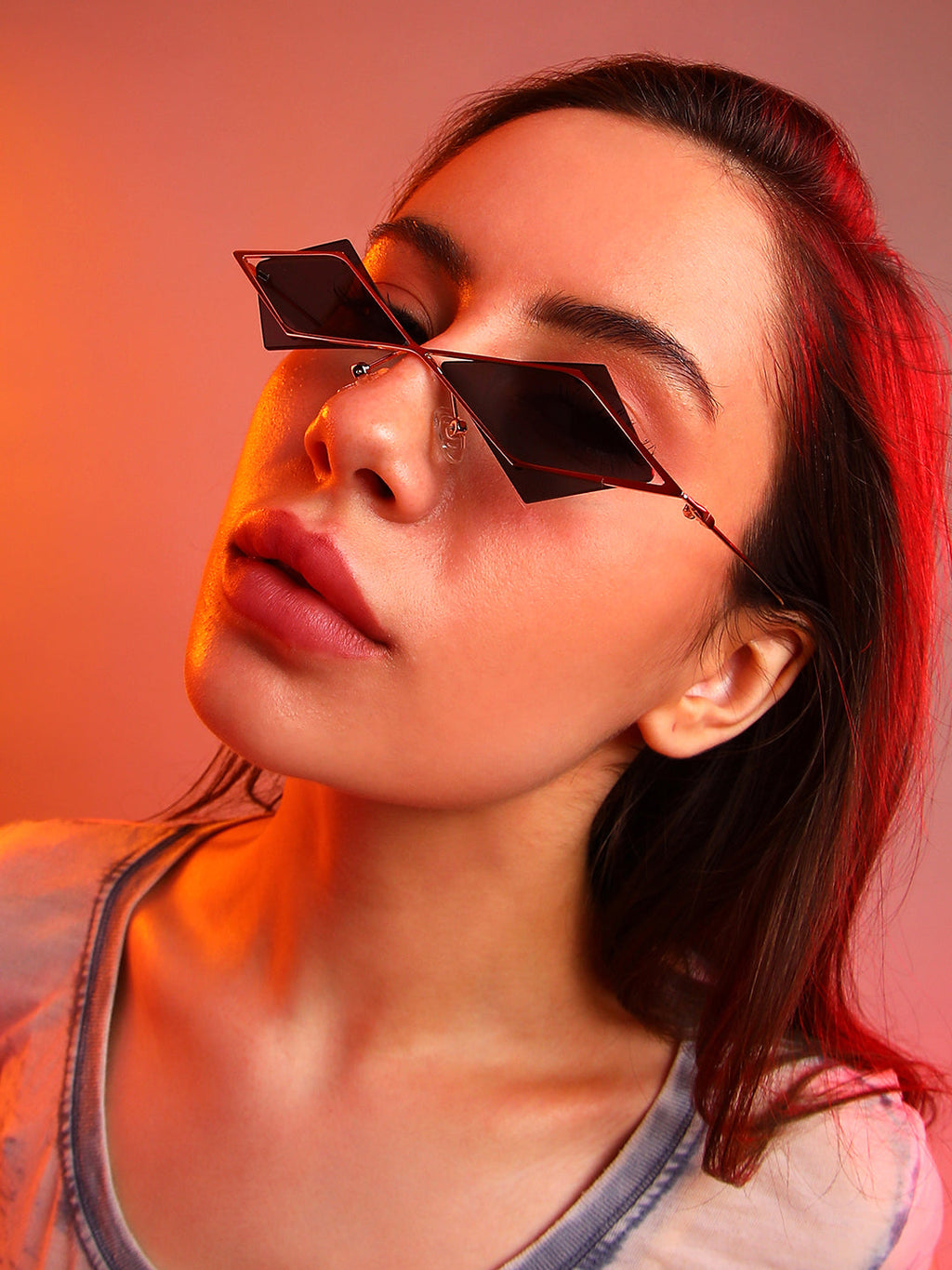 The Diamond Geometrical Sunglasses - Midnight Black