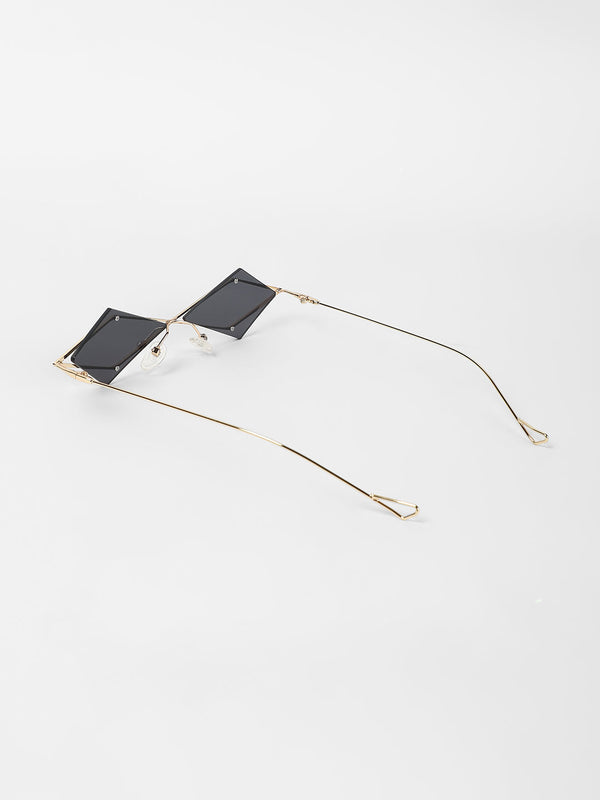 The Diamond Geometrical Sunglasses - Midnight Black