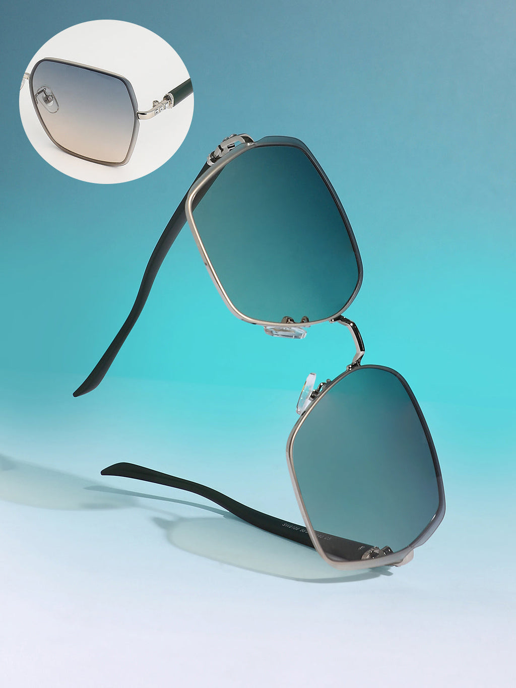 Embellished Geometric Sunglasses