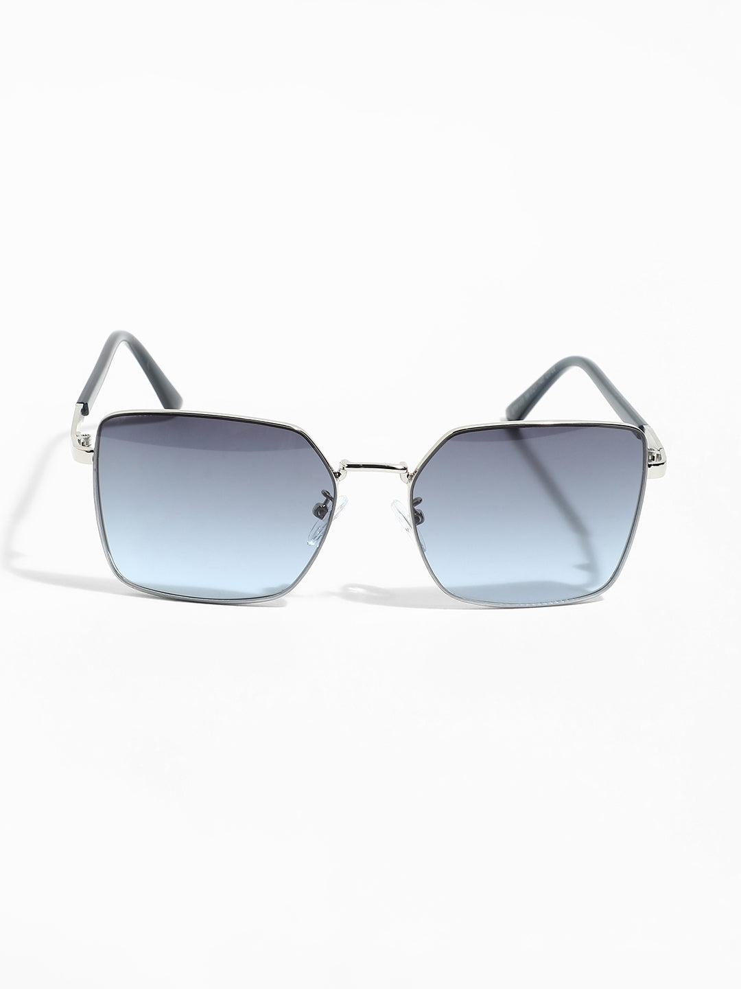 The Transit Rectangular Sunglasses - Metallic Silver