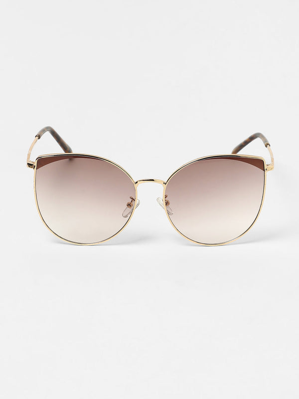 The Classic Gradient Cateye Sunglasses - Champayne Gold