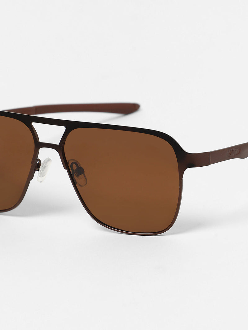 The Classic Rectangular Aviator Sunglasses - Chocolate Brown