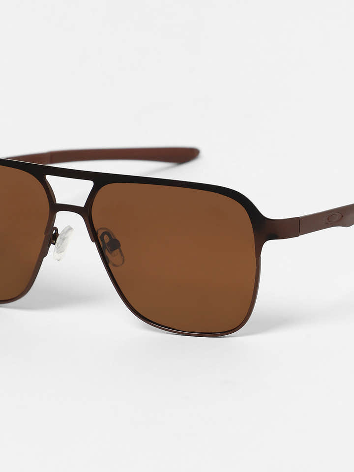 The Classic Rectangular Aviator Sunglasses - Chocolate Brown