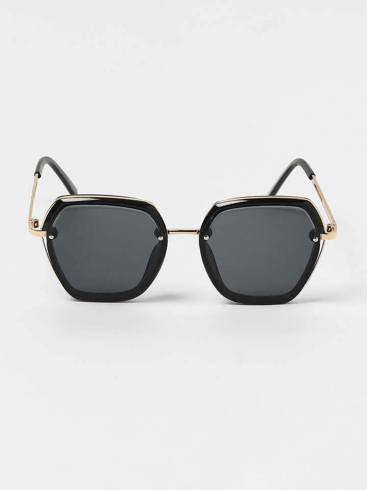 The Layered Butterfly Sunglasses - Onyx Black