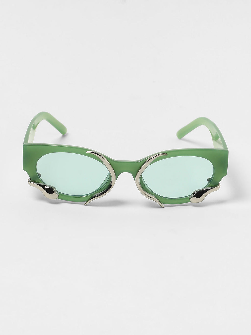 The Viperis Oval Sunglasses - Kelly Green