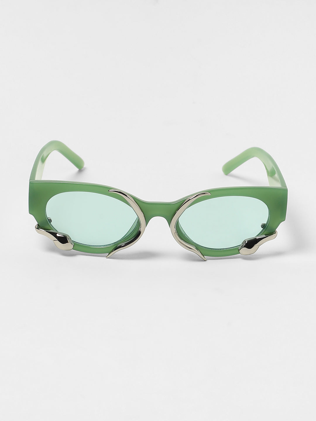 The Viperis Oval Sunglasses - Kelly Green