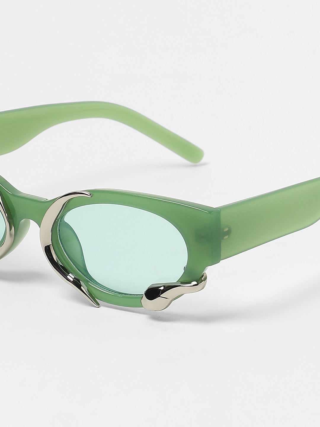 The Viperis Oval Sunglasses - Kelly Green