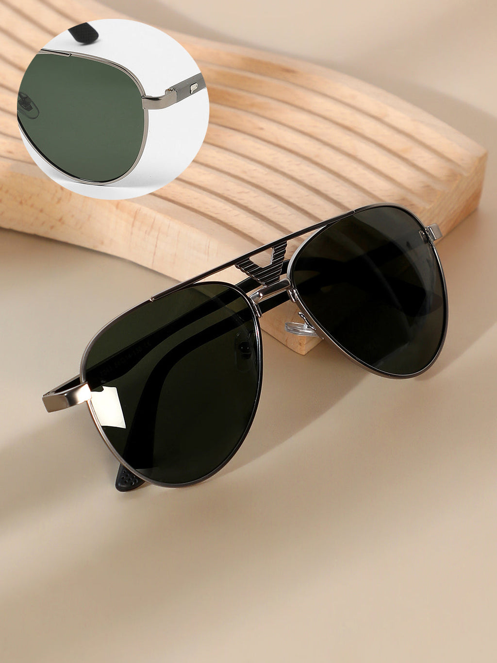 The V-Bar Aviator Sunglasses - Space Grey