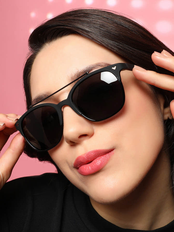 The Bar Aviator Sunglasses - Onyx Black
