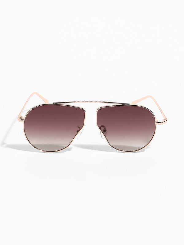 The Bar Pavement Oversized Sunglasses - Chestnut Brown