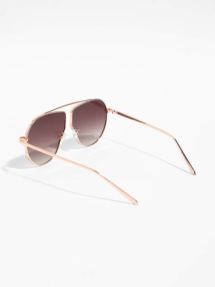 The Bar Pavement Oversized Sunglasses - Chestnut Brown