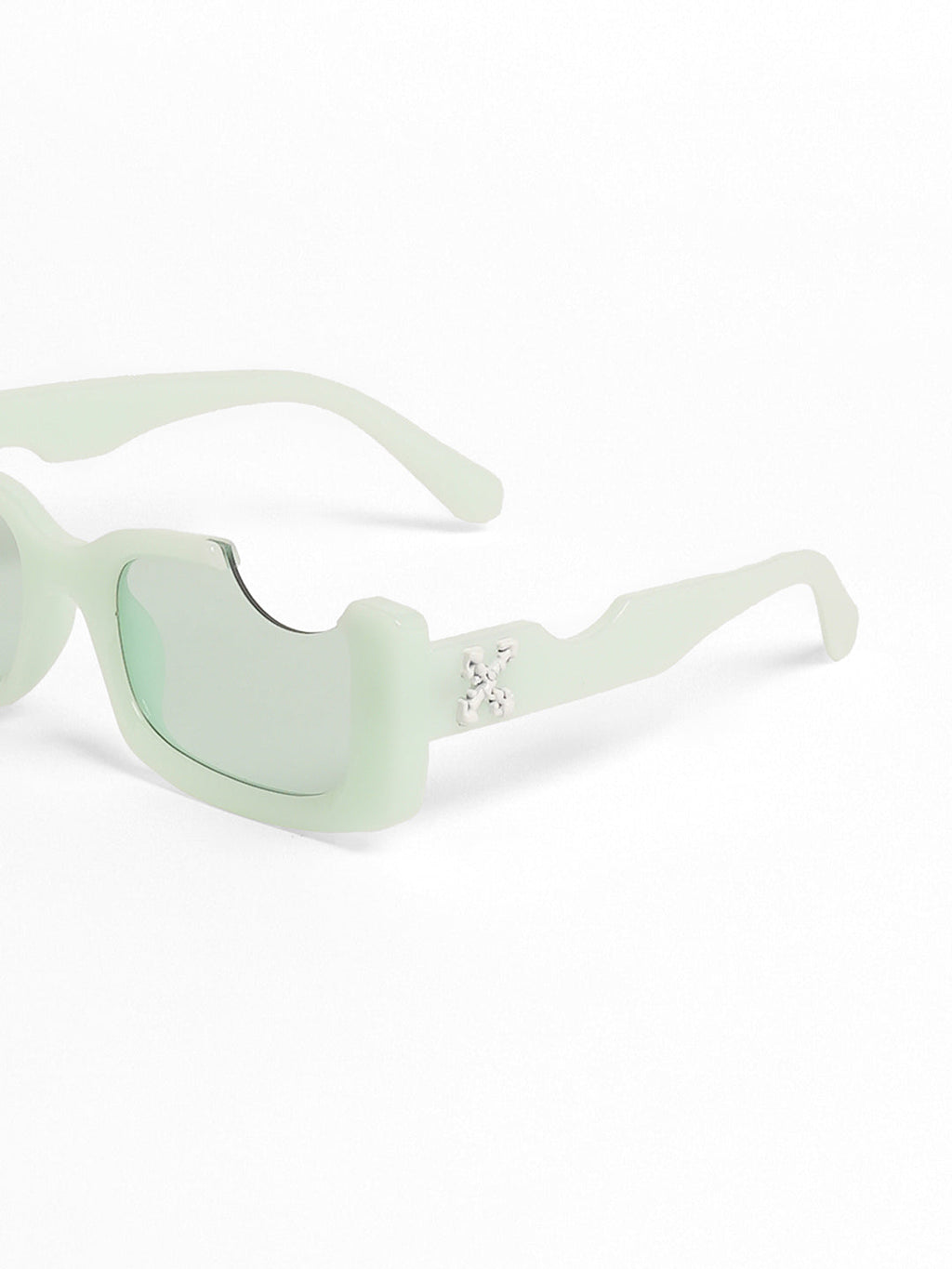 The Crunch Rectangular Sunglasses - Mint Green