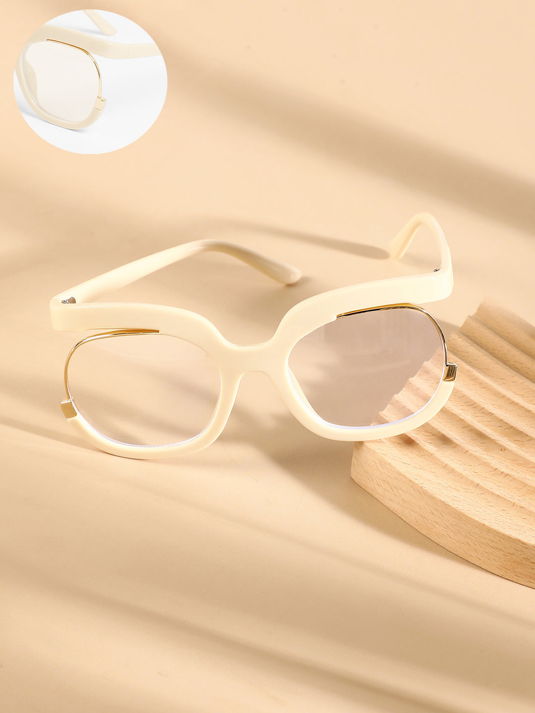 The Hanging Butterfly Sunglasses - Ivory White
