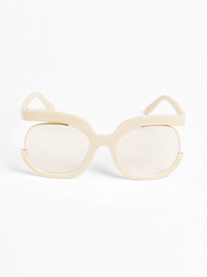 The Hanging Butterfly Sunglasses - Ivory White