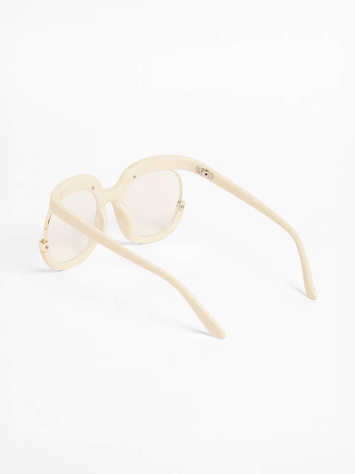 The Hanging Butterfly Sunglasses - Ivory White