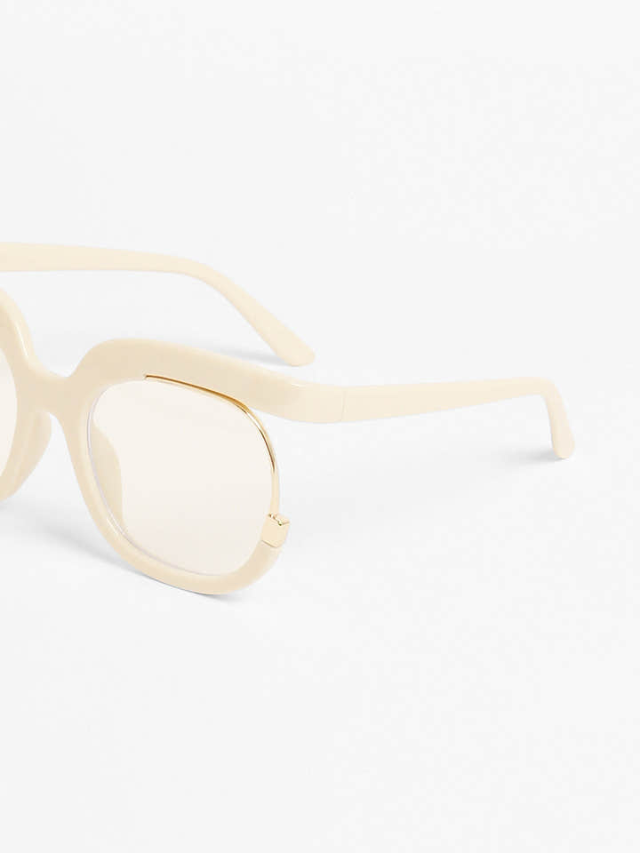 The Hanging Butterfly Sunglasses - Ivory White