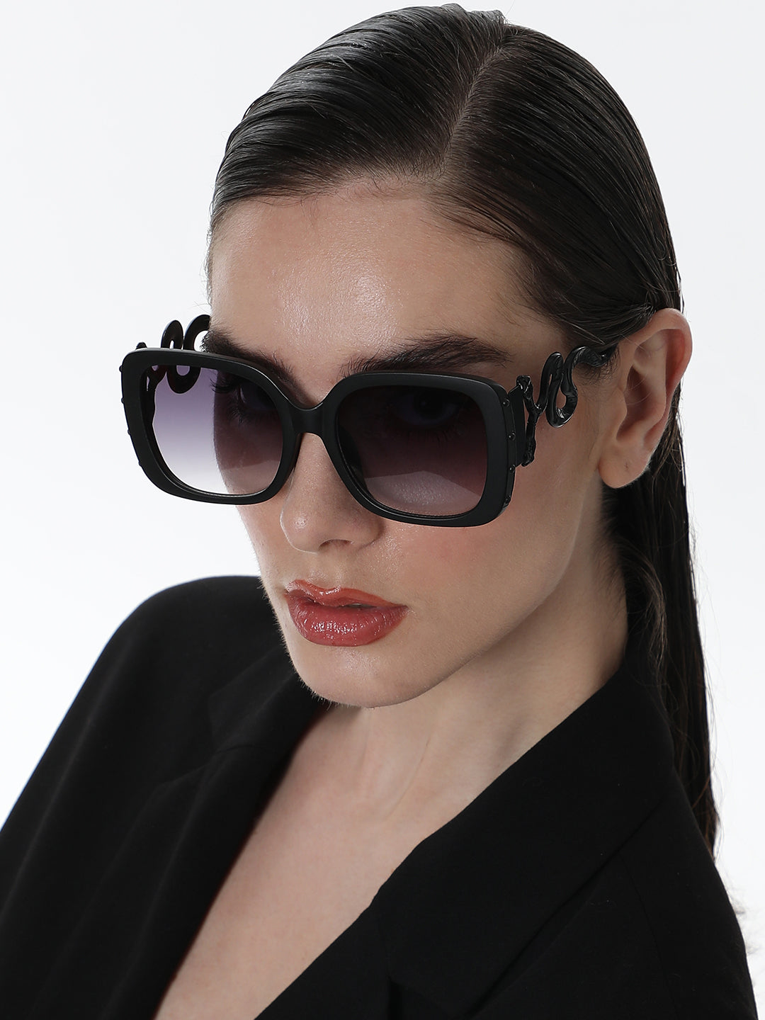 The Aureate Viper Butterfly Sunglasses - Onyx Black