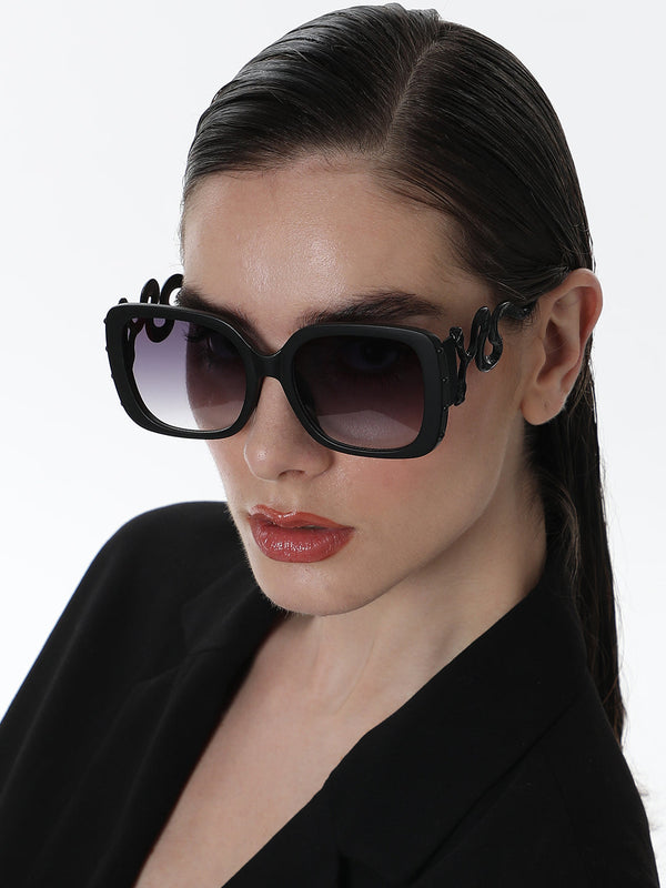 The Aureate Viper Butterfly Sunglasses - Onyx Black