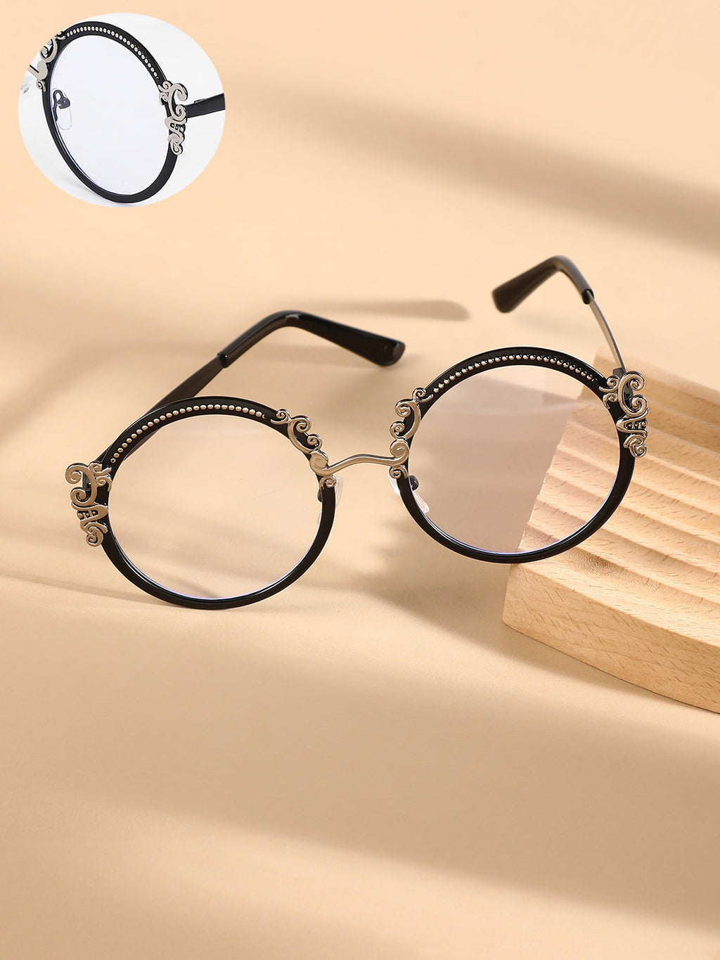 The Renaissance Round Sunglasses - Onyx Black