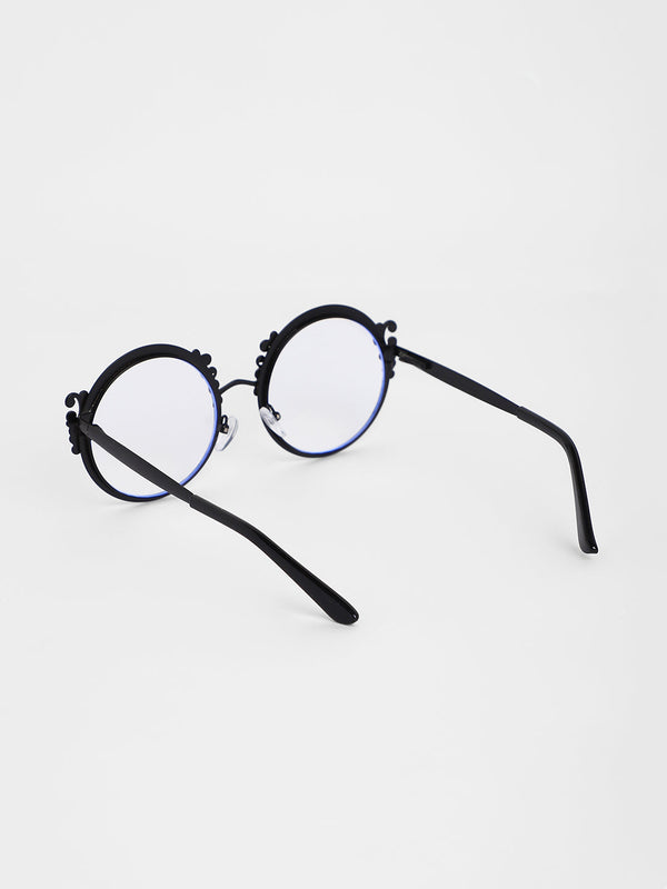 The Renaissance Round Sunglasses - Onyx Black
