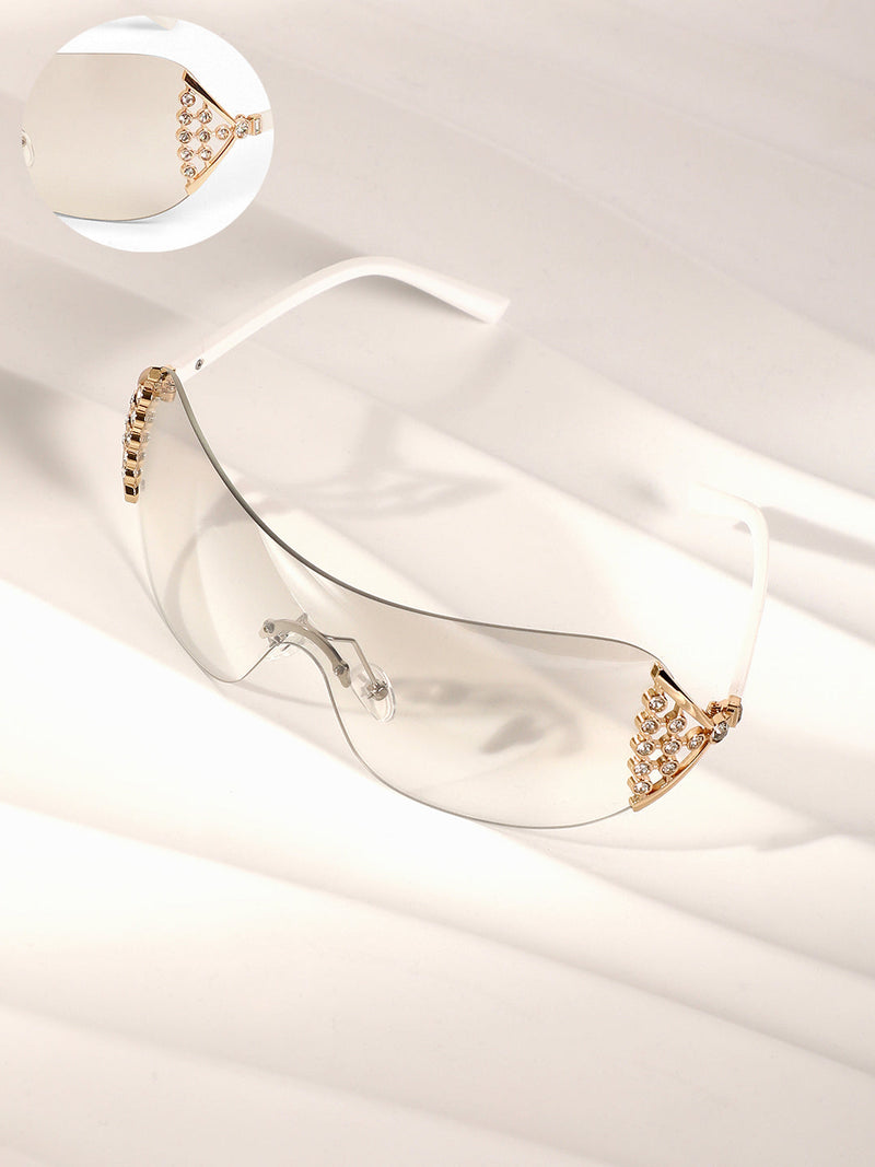 The Bling Wrap Sunglasses - Daisy White