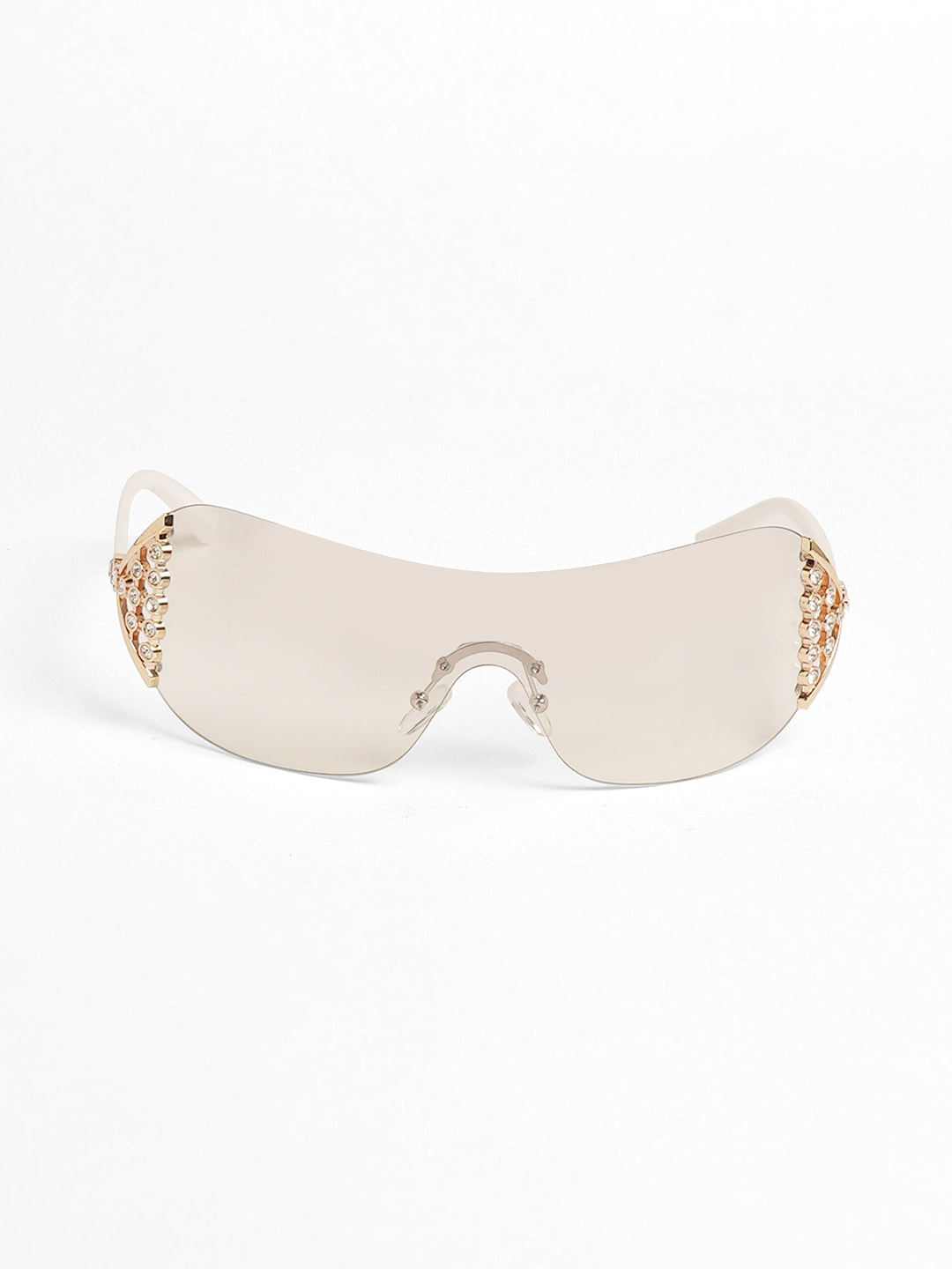 The Bling Wrap Sunglasses - Daisy White