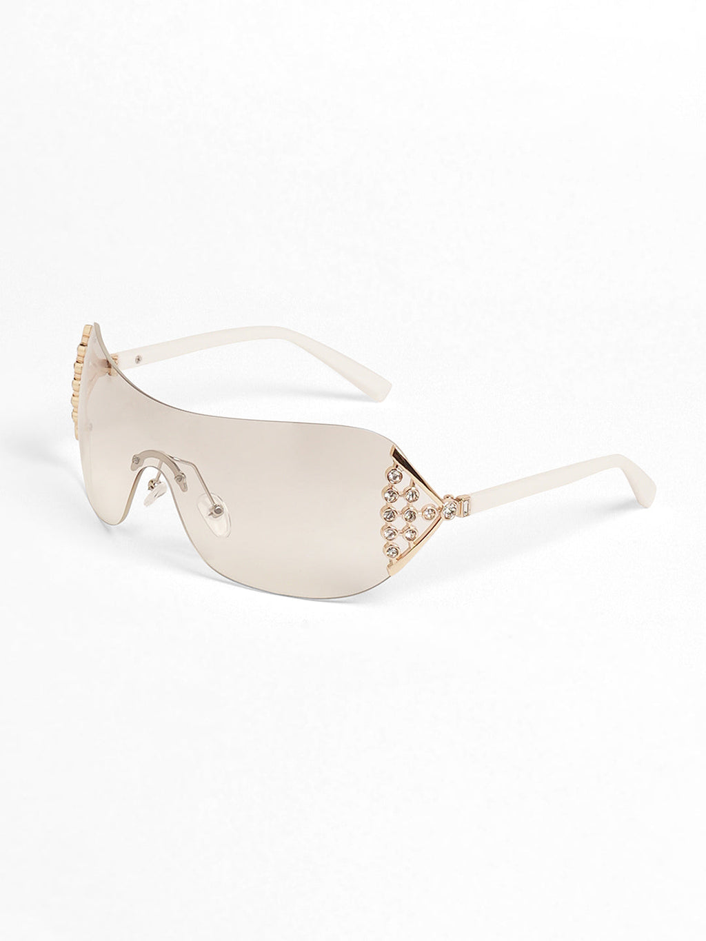 The Bling Wrap Sunglasses - Daisy White