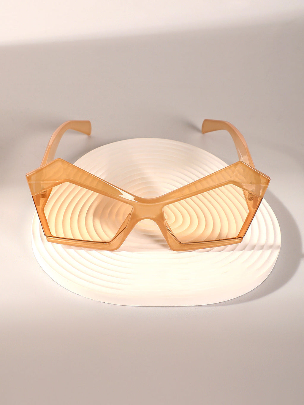 The Blade Geometric Sunglasses - Saltbox Beige
