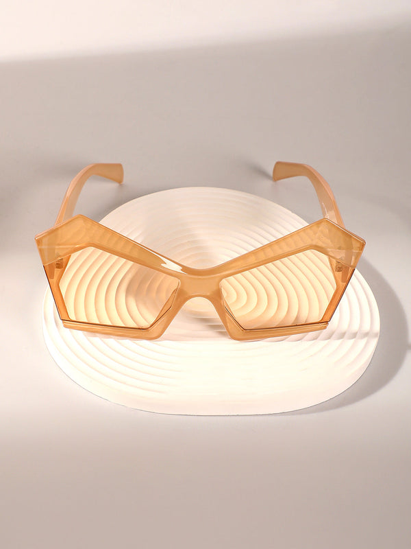 The Blade Geometric Sunglasses - Saltbox Beige