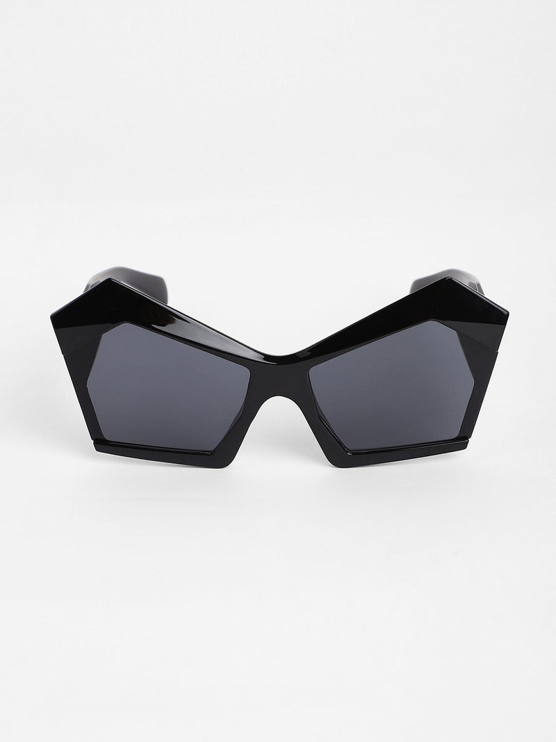 The Blade Geometric Sunglasses - Onyx Black