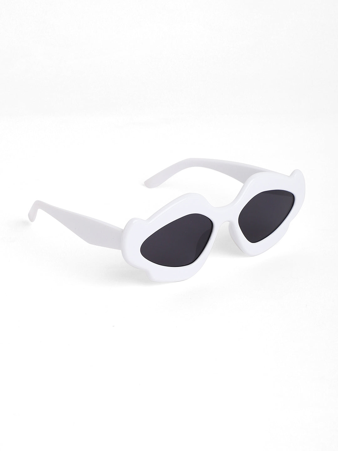 The Flame Cateye Sunglasses - Daisy White