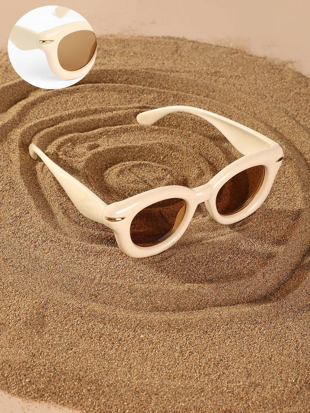 The Pillow Wayfarer Sunglasses - Saltbox Beige